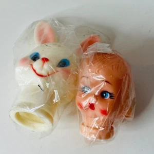 Cabeza de conejo de plástico de colección cabeza de muñeca artesanías muñeca fabricación de conejo bebé - Imagen 1 de 7