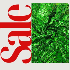 Broken Glass Sequin Design/Geometric/On Black Stretch Velvet Fabric Sold by YRD - Picture 1 of 3