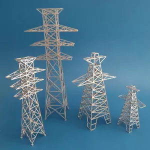 Diorama High Voltage Transmission Tower Model City Builiding Scene Display Model - Picture 1 of 16