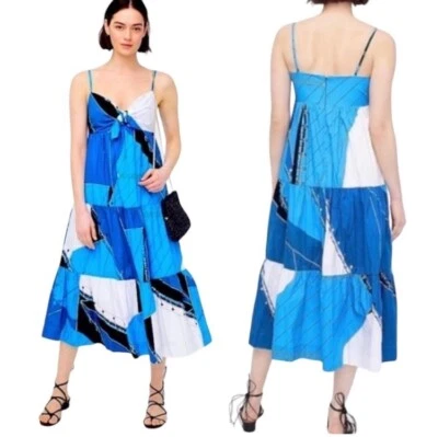 Vestido para mujer J Crew 10 popelina Ratti nuevo con etiquetas Foto 1 de 4