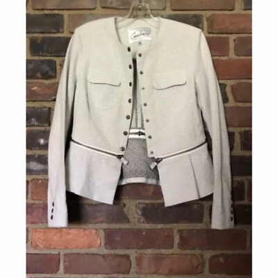 CAbi #205 Blazer Jacket Sz 2 Black & White Cotton Blend -Cheapchicplus - Image 1 of 2