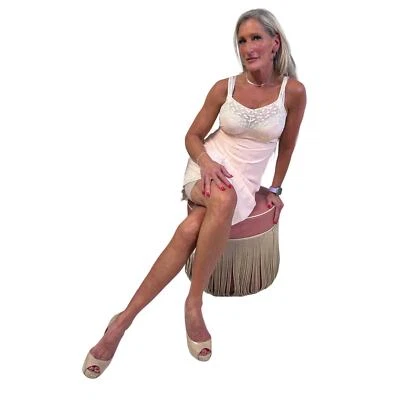 1930s RETRO Pink Noisy Rayon Vintage Full Slip Dawn Lingerie Lace Straps/Trim - Image 1 of 4