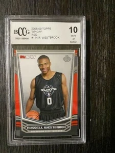 2008-2009 TOPPS TIP OFF ROT #114 RUSSELL WESTBROOK ROOKIE KARTEN / 2008 BCCG 10  - Bild 1 von 4