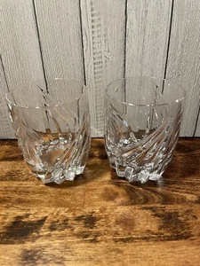 Lenox “Debut” Set of 2 Crystal Double Old Fashioned Glasses 10oz - Picture 1 of 9