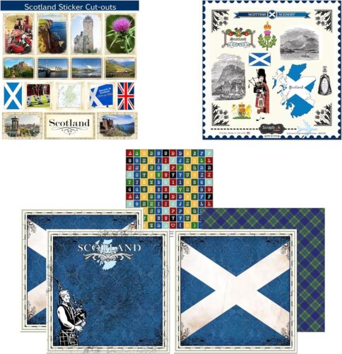 Scrapbook Customs Themed Paper and Stickers Scrapbook Kit, Scotland Sightseeing