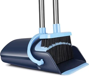Broom Dustpan Set Home 2024 Indoor Combo Set Upright Dust Pans Long Handle Angle - Picture 1 of 6