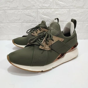 Puma Muse Metal Green Bronze Sz US 8.5 EUR 39 Fashionable Footwear 367047 02 VGC - Picture 1 of 12
