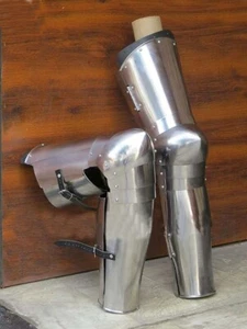 Medieval Leg Guards Leg Armor, Gothic Upper Leg- Knees and Greaves SCA - Picture 1 of 16