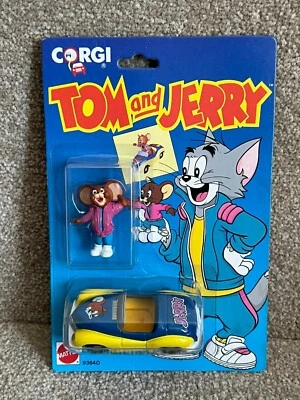 Corgi - Tom & Jerry - Jerry & Car - Die Cast Figures - 1990s - Mattel - Image 1 of 4