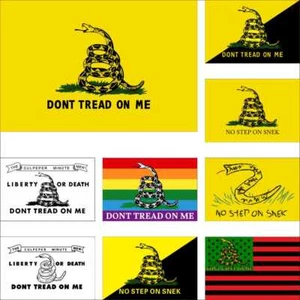USA Gadsden Flag Dont Tread On Me No Step On Snek Liberty of Death Rattlesnake - Picture 1 of 14