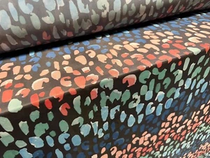 Power Mesh Net Stretch Spandex Fabric, Per Metre - Abstract Smudge Print - Picture 1 of 4