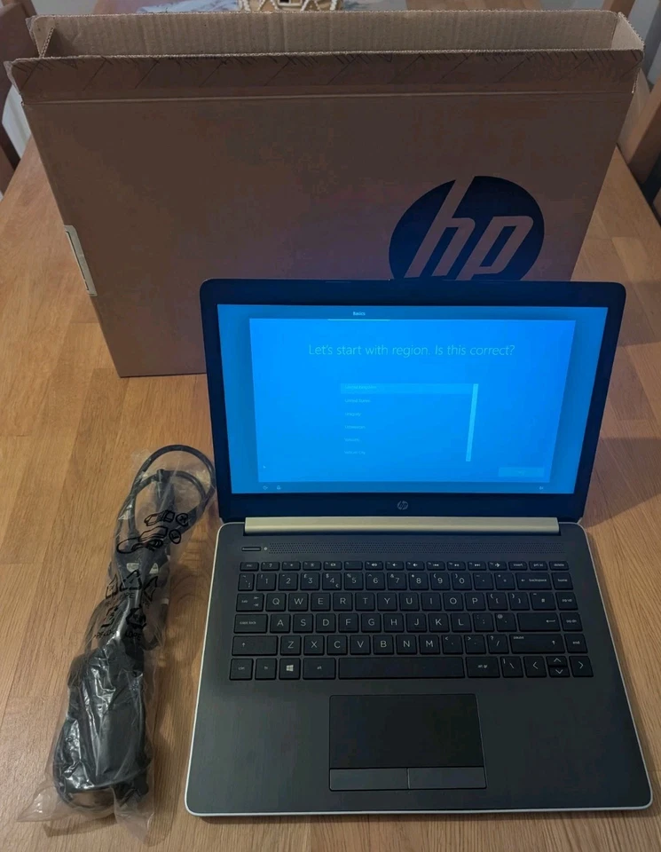 HP Laptop 14-ck0517sa Intel i5 7th Gen 256GB SSD 4GB RAM 14-inch Full HD Win 10 - Image 1 of 4