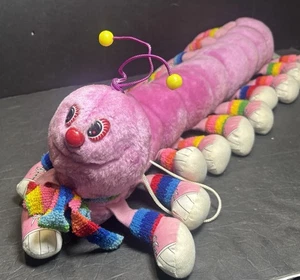 Vintage 1984 Lots a Lots a Leggggggs Centipede Pink/Purple Rainbow Plush 80s - Picture 1 of 7