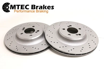 FOR BMW F87 M2 F80 M3 F82 F83 M4 2 REAR BRAKE DISCS SILVER COATED 34212284811/12 - Image 1 of 4