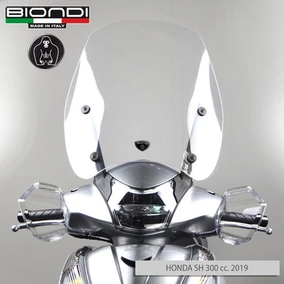 BIONDI PARABREZZA PARAVENTO SCHERMO PER STAFFE ORIGINALI HONDA SH 300 2018 2019 - Immagine 1 di 3