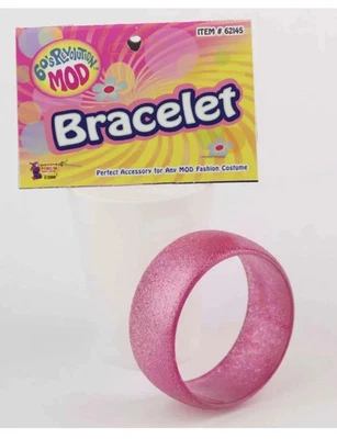 1960's REVOLUTION MAGENTA MOD BRACELET FLOWER POWER - Image 1 of 4