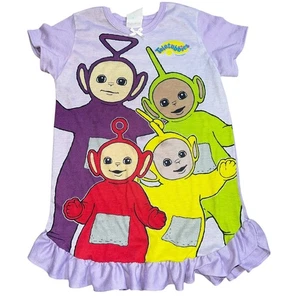 Vintage Teletubbies Ragdoll graphic purple ruffled girls nightgown *flawed - Bild 1 von 9