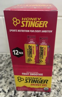 12 PACK Honey Stinger Fruit Smoothie Energy Gel, Gluten Free & Caffeine Free - Image 1 of 4