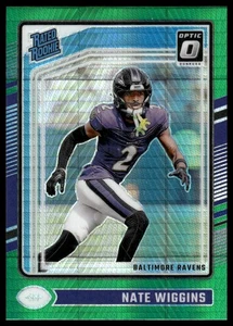 2024 Donruss Optic #281 Nate Wiggins Green Hyper Baltimore Ravens NM+ - Picture 1 of 2