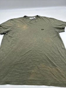 Lacoste T-Shirt Men X-large Green Solid Round Neck ..#32576 - Picture 1 of 20