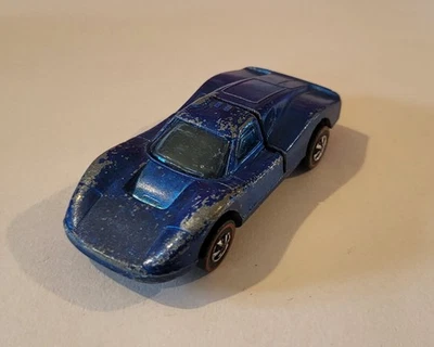 Vintage diecast Mattel Hot Wheels Redline Ford MKIV model car 1968 HK in blue - Image 1 of 4