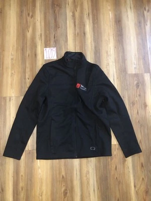 OGIO Jacket Mens Medium Black Heavy Weave Waffle Full Zip Front Zip Pockets - Image 1 of 4