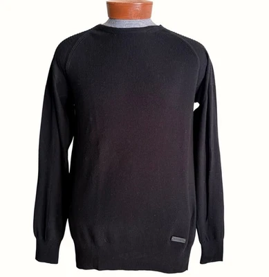 mens size XL black lightweight crew neck sweater jumper knit Belstaff - Image 1 of 4