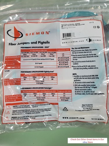 Siemon XGLO - Network cable LC multi-mode (M) SC 2 m fiber optic 50 / ...