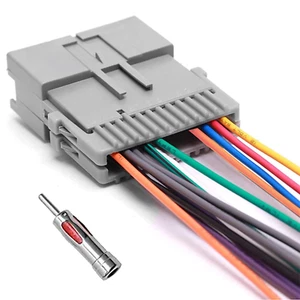 Car Stereo Radio Wiring Harness with Antenna Adapter for Chevy, GMC, Buick - Picture 1 of 12