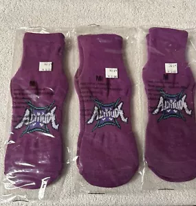 Exercise Slip Non Fitness Yoga Pilates Women Skid Kids Sock Three Pair 9-11 - Picture 1 of 3