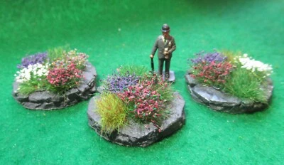 AMENTA Small rock gardens (3) - OO Gauge/1:76 scale - Ready to plant