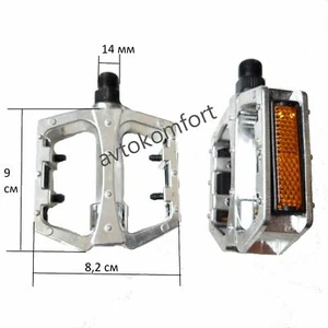 2X 9/16"  Bicycle Bike Pedals Alloy Aluminium Flat Platform Bearing Reflectors - Picture 1 of 3