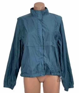Vintage y2k 90s Xhiliration Convertible Windbreaker Jacke Damen L Reißverschluss blau - Bild 1 von 8