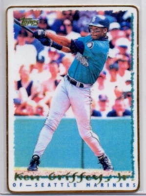 1995 R&N China Topps porcelana oro paralelo #/100 Ken Griffey Jr, Marineros, Salón de la fama Foto 1 de 3