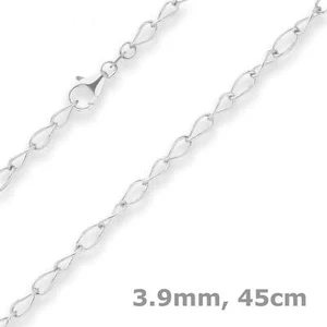 Collana In Argento 925 Con Catena Ancorata Larga 3,9mm 45cm - Foto 1 di 3