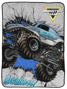 Monster Jam Smash & Mash "Megalodon" Kids 46" x 60" Throw Blanket-W152222689384 - Picture 1 of 5
