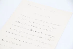 BANVILLE Lettre autographe datée et signée adressée à Eugène Vallée1889 - Picture 1 of 1