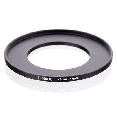 RISE 49mm-77mm 49-77 mm 49 to 77 Step Up Ring Filter Adapter black - Image 1 of 4