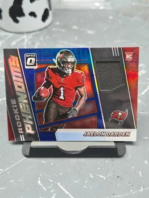 2021 Panini Donruss Optic - Rookie Phenoms Jaelon Darden #RP-34 Blue Hyper Prizm - Image 1 of 2