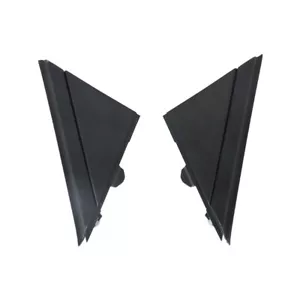 Gloss Black Left & Right Door Mirror Flag Cover Moldings For 2012-2017 Fiat 500 - Foto 1 di 9
