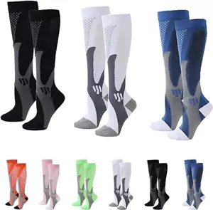 Calcetines de compresión - 20-30 mmHg hasta la rodilla para hombres y mujeres, grado médico, L/XL/XXL - Imagen 1 de 34