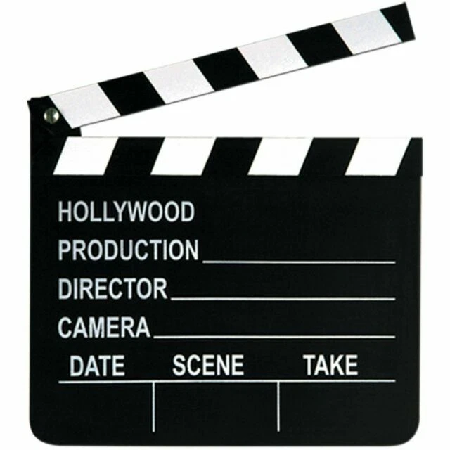 7x8 Hollywood Movie Clap Board Prop Action Director Camera Scene Take Party Toy