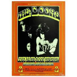The Doors, Commander Cody 1970 Winterland Vintage Concert Poster 24x36 - Picture 1 of 3