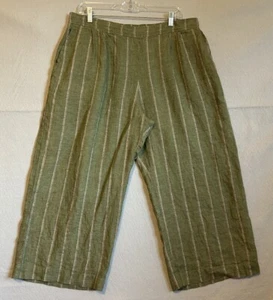 Ivy Jane Lagenlook Pants Womens XL Linen Wide Leg Pockets Boho Coastal Cottage - Picture 1 of 16