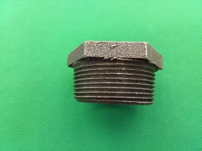 THREADED STEEL BUSHING REDUCER 1" X 1-1/2" FEMALE TO MALE HEX HEAD STEEL NNB - Image 1 of 3