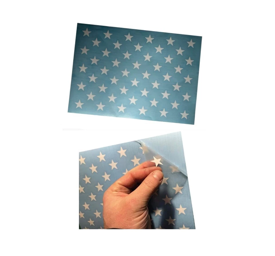 American Flag Vinyl Star Union Vinyl Application | DIY Wood Flag Stars Flagmaker - Image 1 of 4
