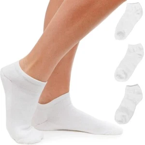 3 Sets Womens Ankle Socks Low Cut Fit Crew Size 9-11 Sports White Comfort - Picture 1 of 1