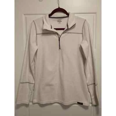 Suéter polar clásico Polartec con cremallera 1/4 Cabela's. Mujer Grande. Blanco.  Foto 1 de 4