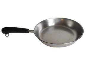 Vintage Revere Ware 1801 Copper Bottom 9 Inch Skillet USA No Lid Clinton ILL - Picture 1 of 5