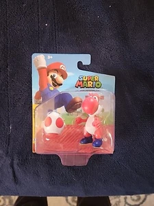 Action figure Jakks Pacific Nintendo 2,5" Super Mario Red Yoshi con uovo 2021 - Foto 1 di 6